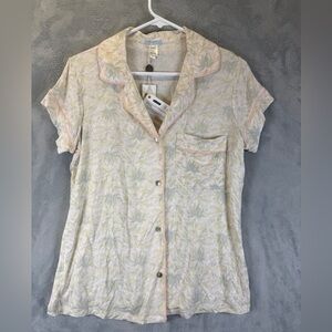 Eberjey Pastel Floral Pajama Top Size Small New Soft Comfy Designer